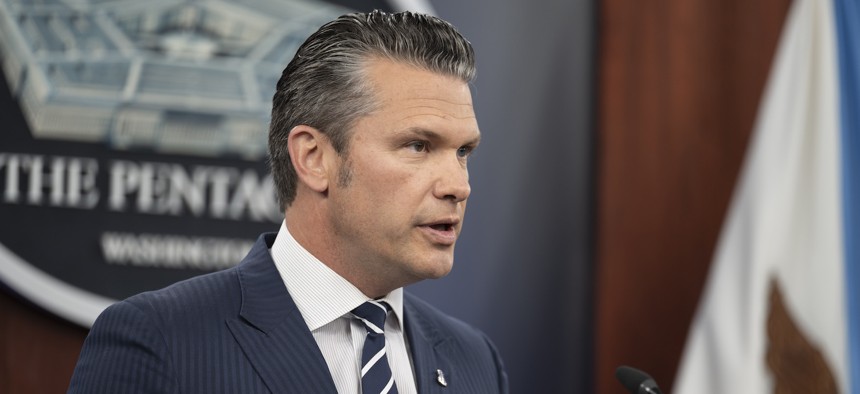 Secretary of Defense Pete Hegseth at the Pentagon, June 26, 2025.