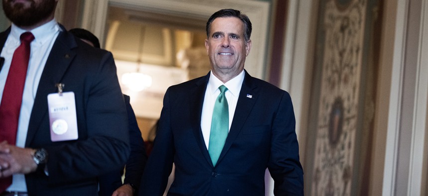 CIA Director John Ratcliffe arrives to the U.S. Capitol for a Senate Appropriations Subcommittee on Defense hearing on Tuesday, June 17, 2025. Ratcliffe released a statement June 25 saying that his agency had found evidence Iran's nuclear facilities were heavily damaged by U.S. strikes.