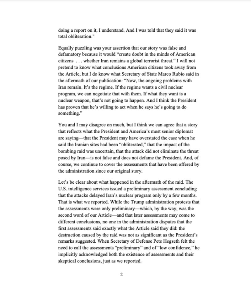 NY Times letter 2
