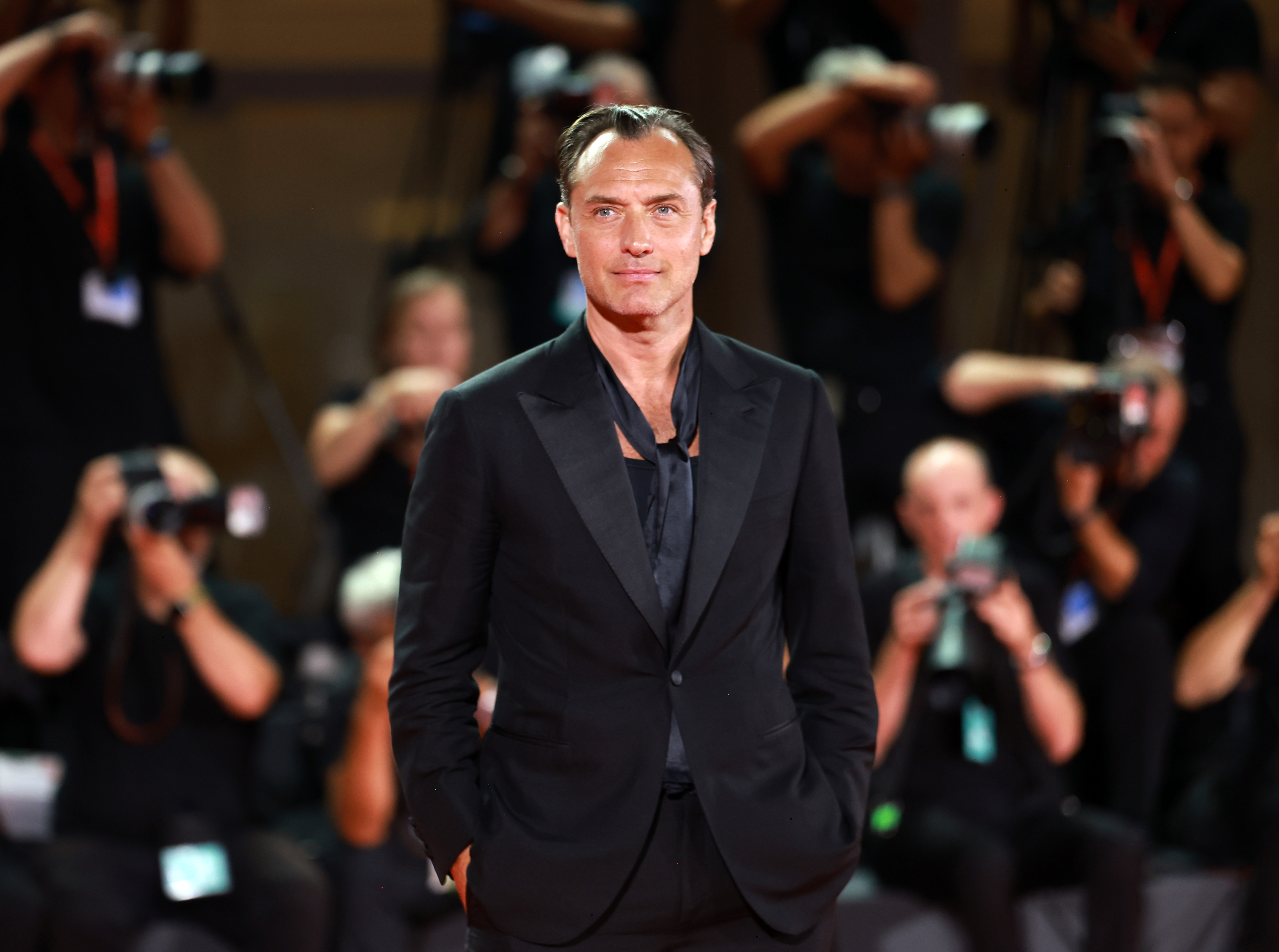 Jude Law in a tux at the Venice Film Festival. 