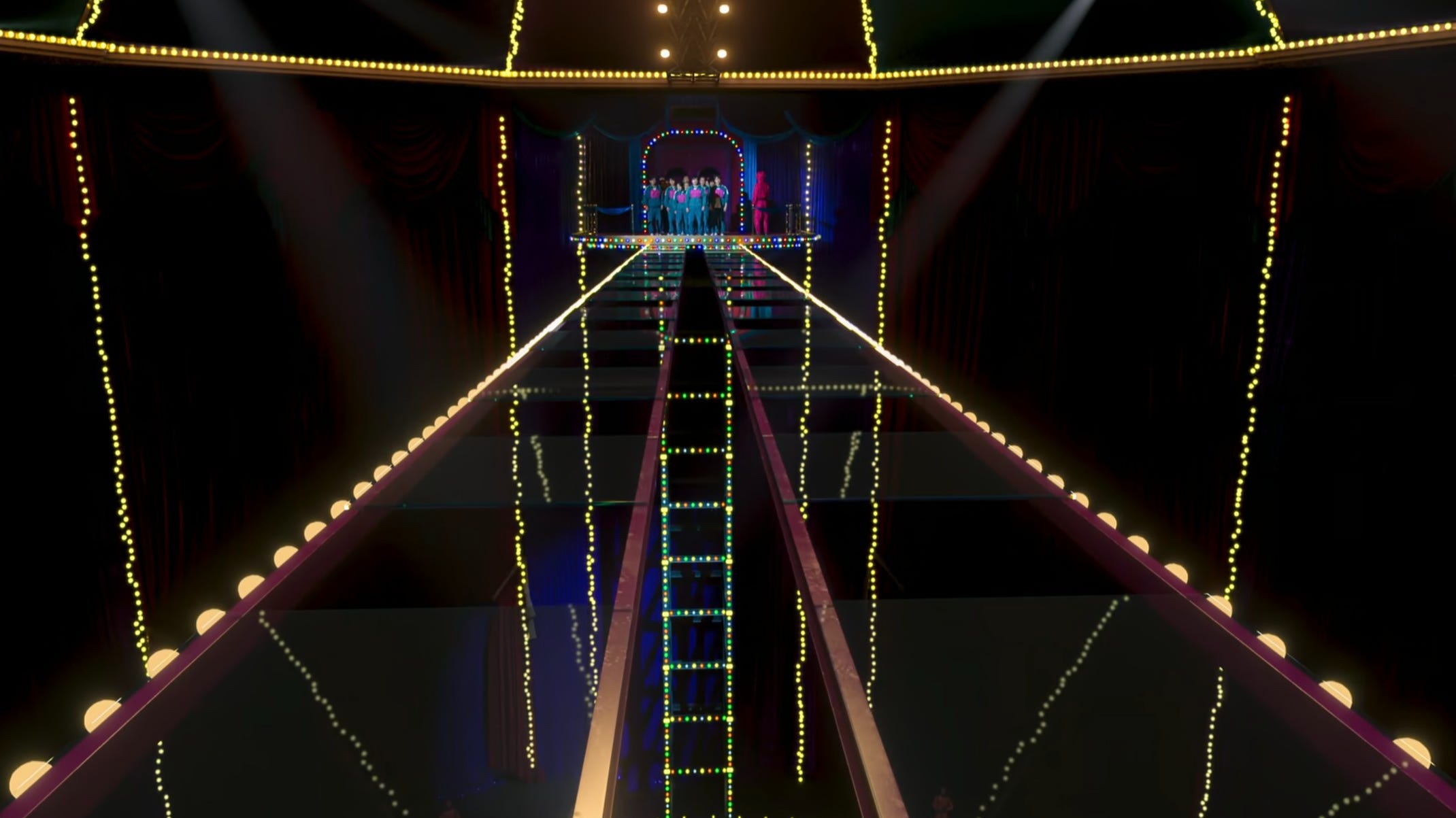 The Glass Stepping arena in "Squid Game."