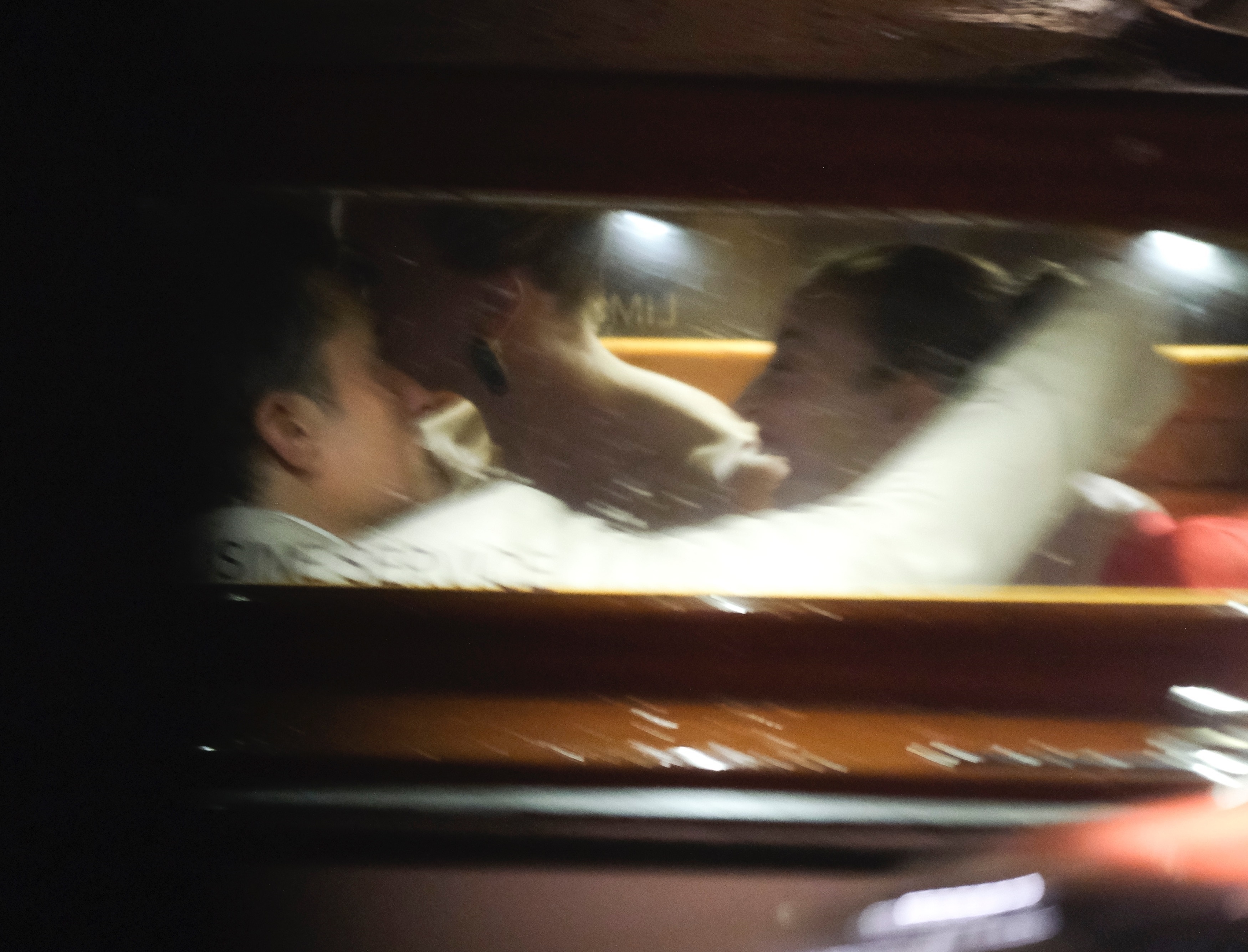 Orlando Bloom leaves Jeff Bezos and Lauren Sánchez's pre-wedding party with other guests.