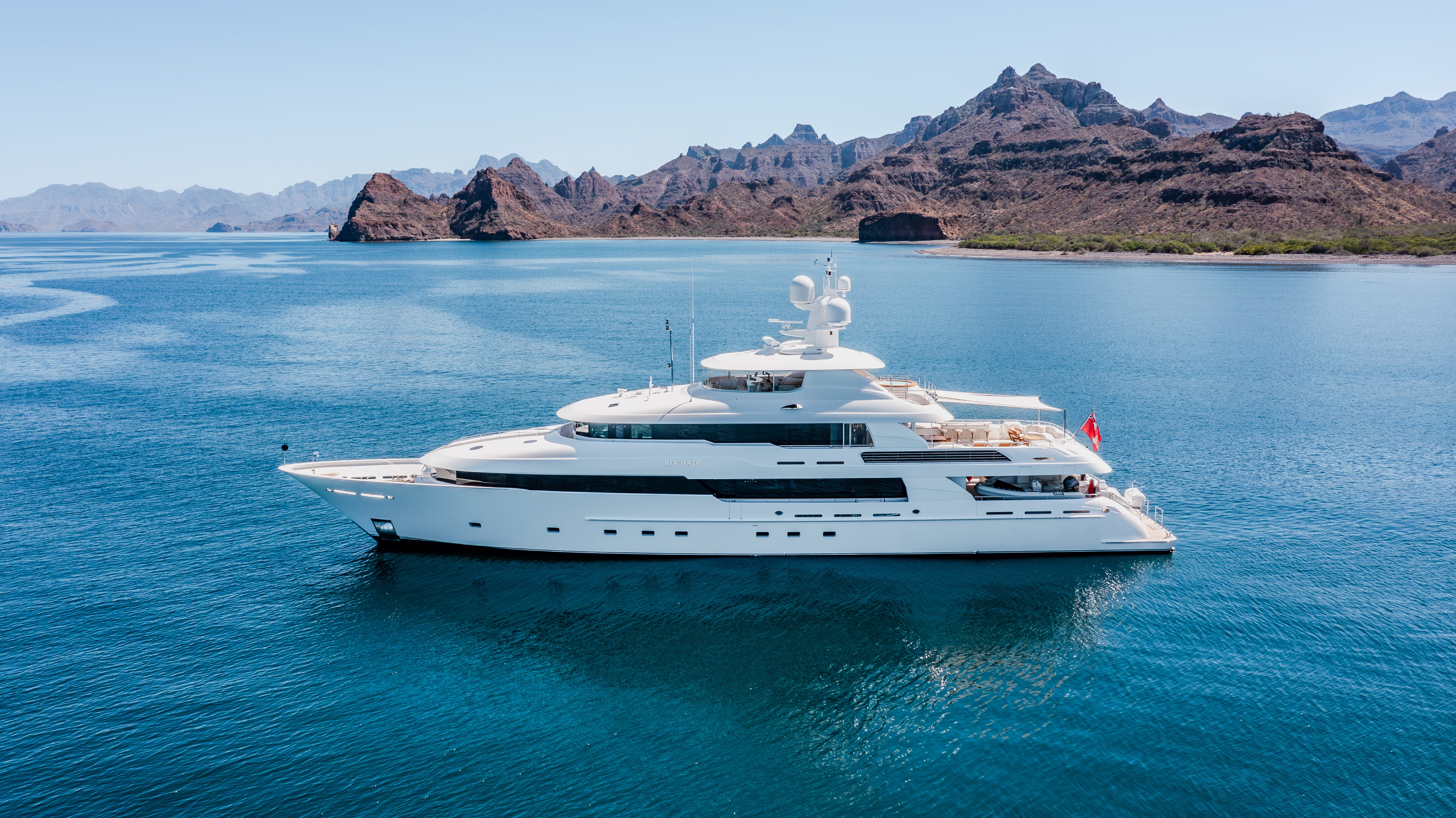 a large boat in the ocean