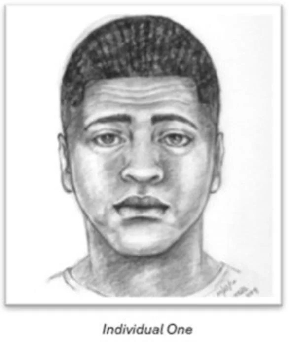 An earlier sketch of the suspect believed to be involved in the 2016 murder.