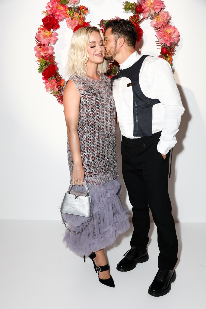 Orlando Bloom and Katy Perry at Paris Fashion Week in July 2021
