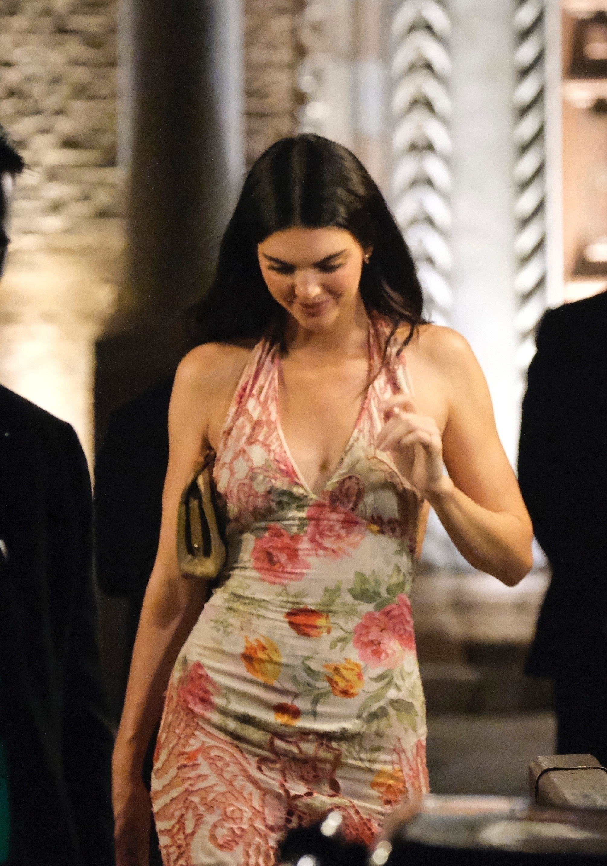 Kendall Jenner leaves Jeff Bezos and Lauren Sanchez's pre-wedding party during crazy thunderstorm.
