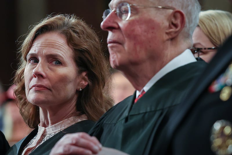 Supreme Court Justice Amy Coney Barrett at a joint session of Congress at the US Capitol.