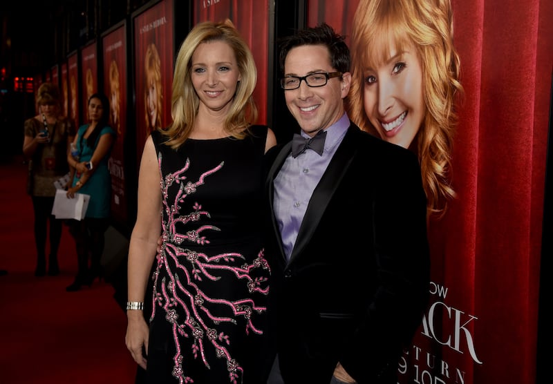 HOLLYWOOD, CA - NOVEMBER 05: Creator/Executive Producer/actress Lisa Kudrow (L) and Executive Producer/actor Dan Bucatinsky attend the premiere of HBO's