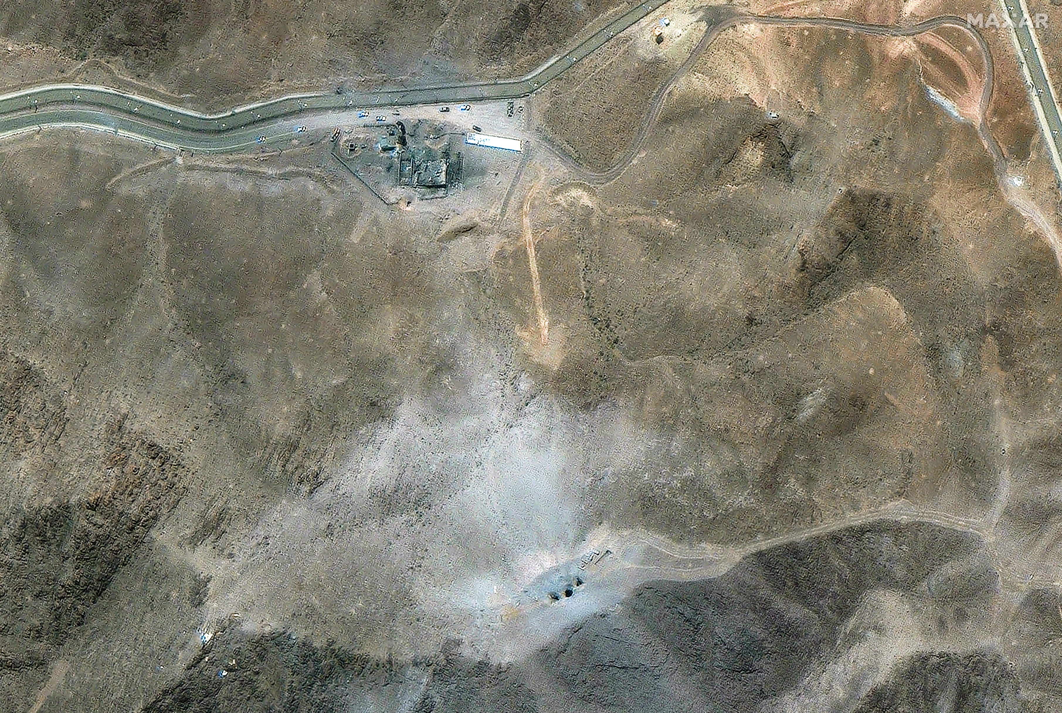 A satellite image shows Iran starting repairs at its Fordow nuclear facility.