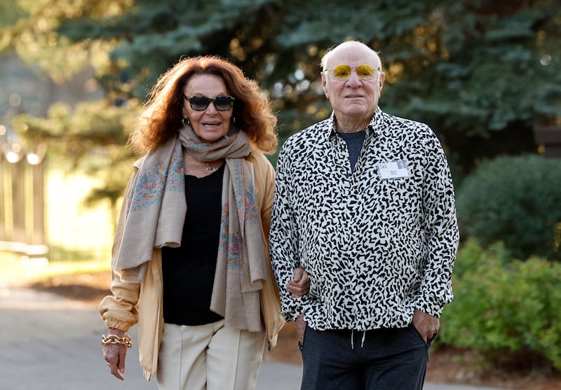 Barry Diller and his wife fashion designer Diane von Furstenberg