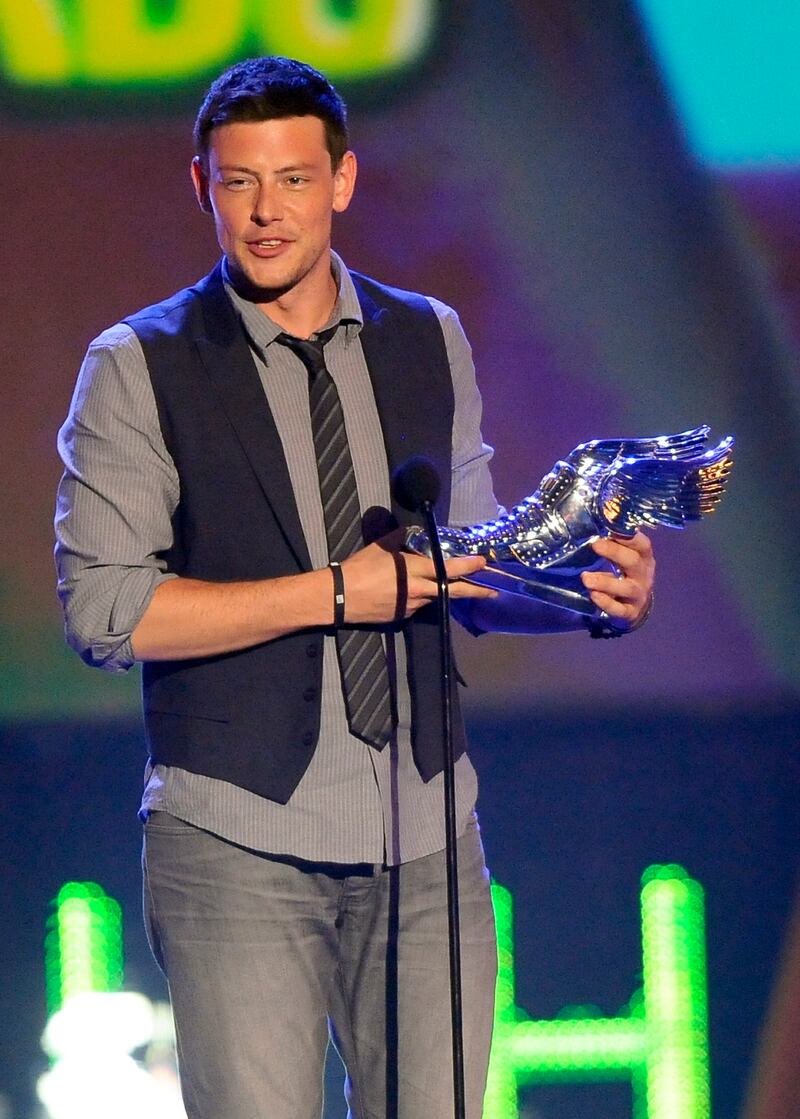 Monteith, who won the award for Male TV Star at the 2012 Do Something Awards, had the lead role on Glee for four seasons until his death.