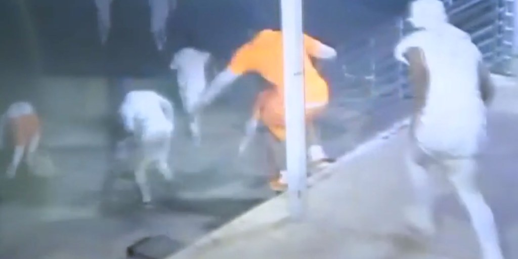 Security footage captures the inmates escaping from the prison.