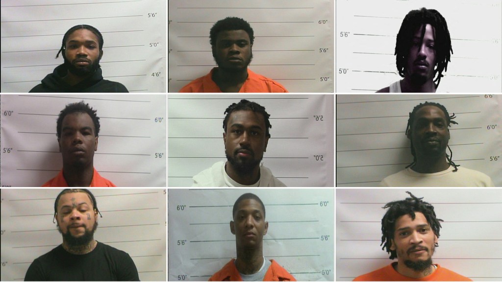 Mugshots of ten escaped New Orleans prisoners.