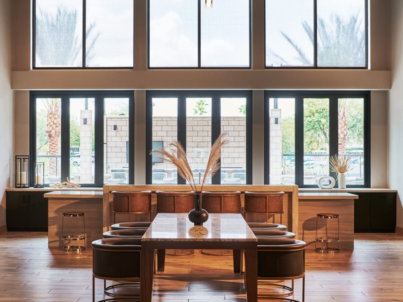 A co-working space at Life Time.