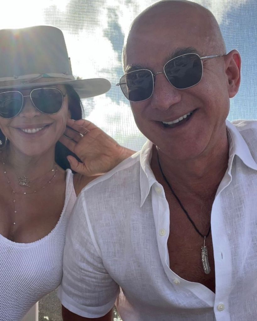 Lauren Sánchez and Jeff Bezos via Instagram