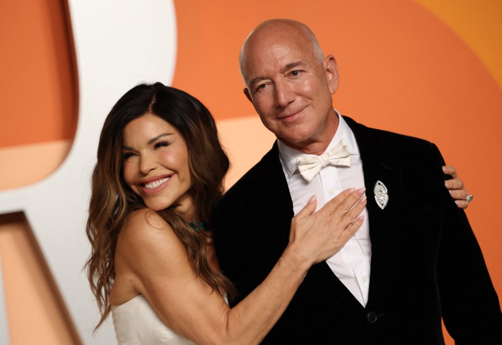 Lauren Sánchez and Jeff Bezos in March 2025
