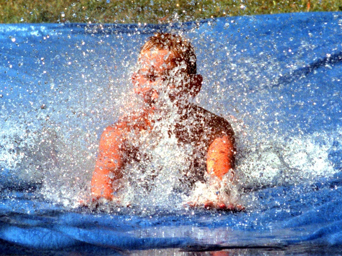 makeshift slip and slide