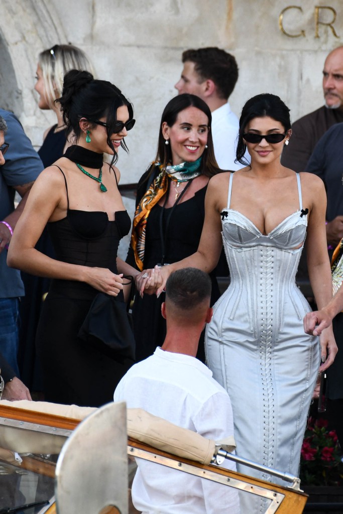 Kylie Jenner and Kendall Jenner are spotted leaving the Gritti Palace Hotel 
