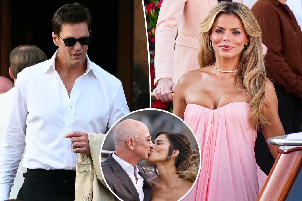 Tom Brady, Brooks Nader reunite at Jeff Bezos’ ‘fairytale’ wedding, as single ‘sweaty’ Orlando Bloom parties and A-list ‘bros’ hit pool before ceremony