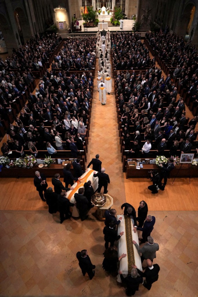 Funeral service for Melissa and Mark Hortman.