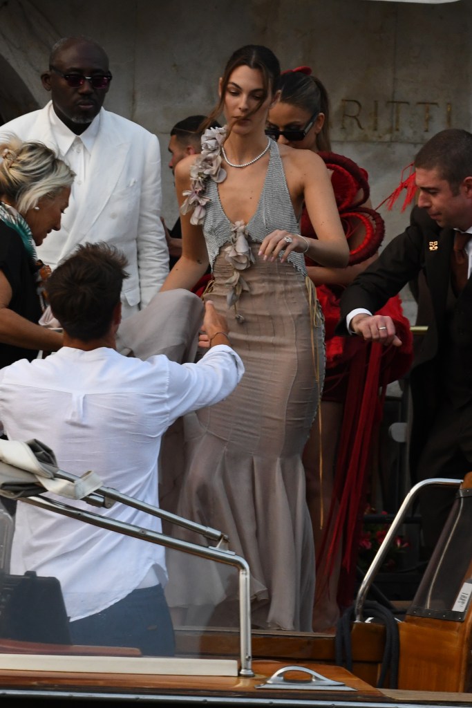 Vittoria Ceretti is seen ahead of the Jeff Bezos and Lauren Sanchez wedding at Hotel Gritti on June 26, 2025 in Venice, Italy. 