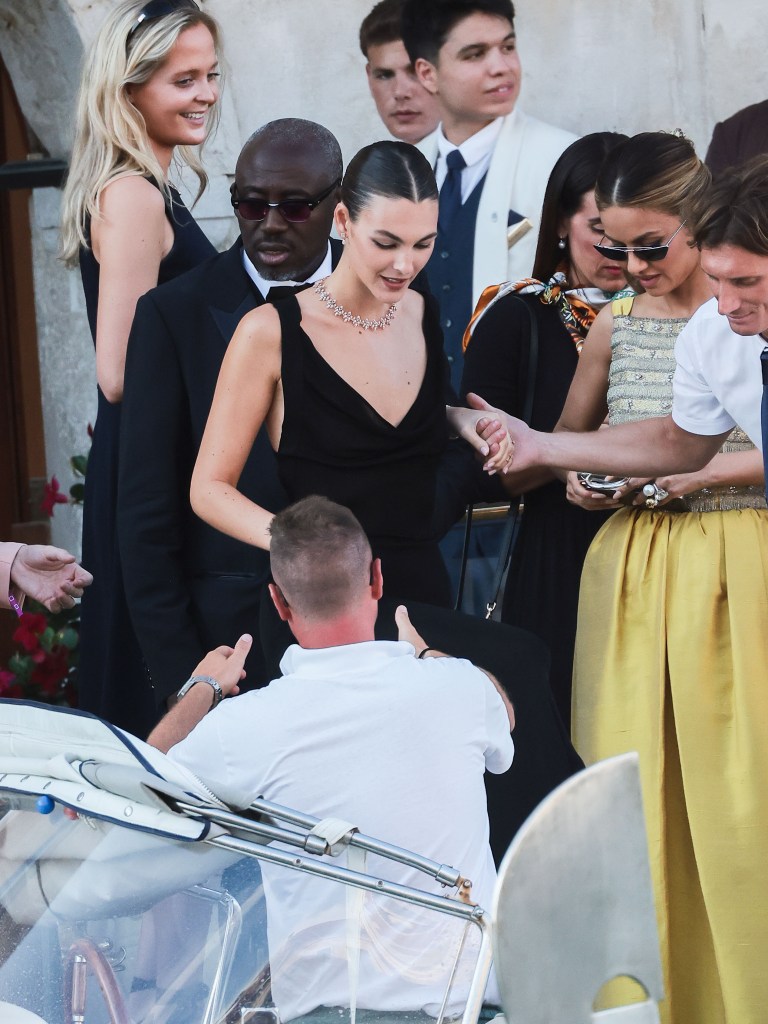Vittoria Ceretti heads to Bezos wedding.