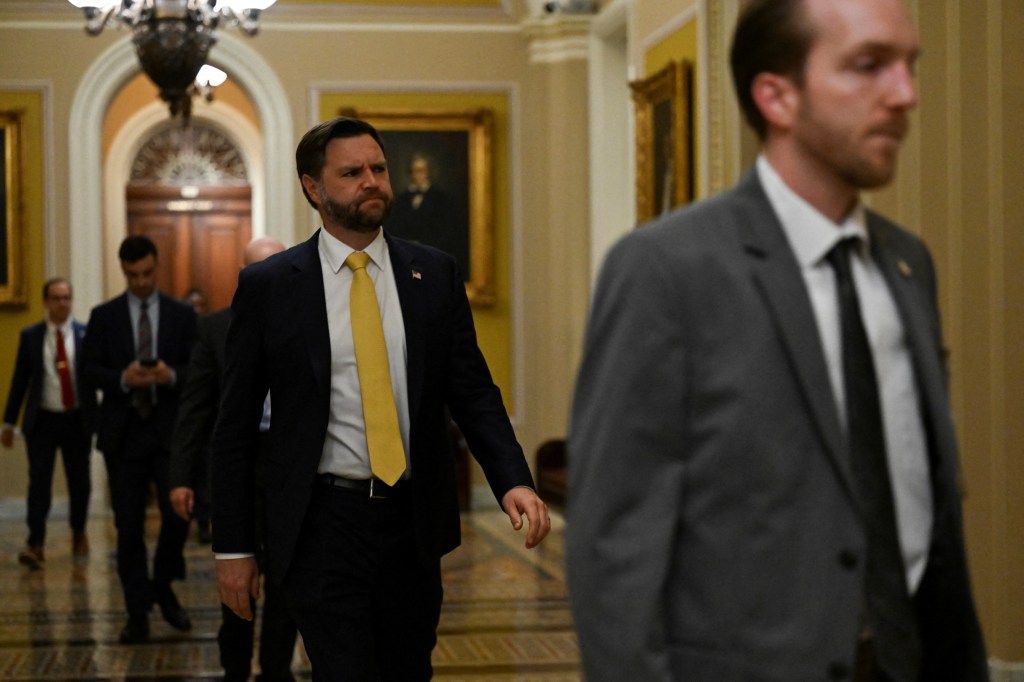 Vice President JD Vance arrives at the US Capitol during the vote on June 28, 2025.