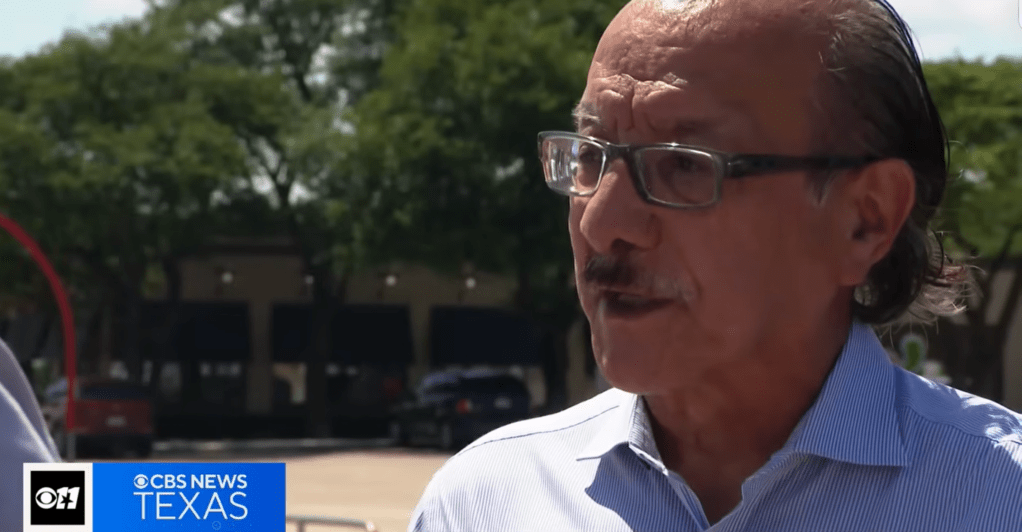 Carlos Quintanilla speaks out against the message outside the Target on June 27, 2025.
