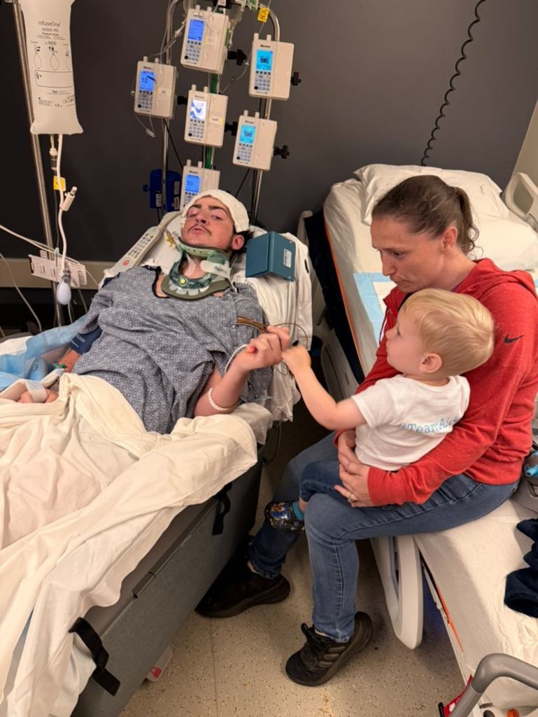 Sloan made progress in his recovery sitting in a chair twice on June 28, 2025.