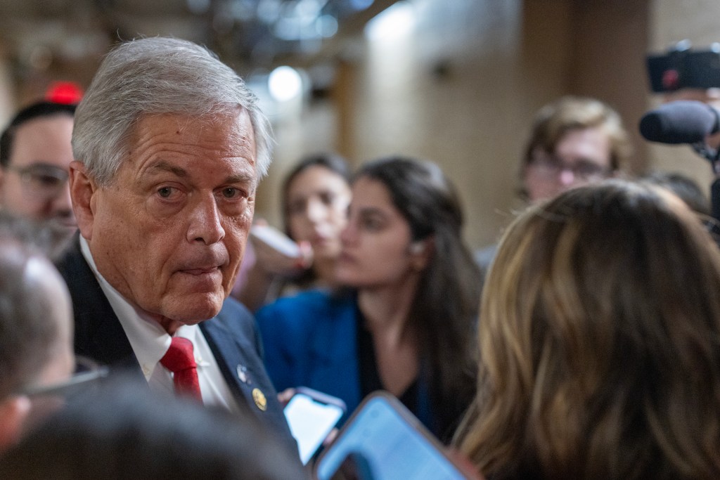 Rep. Ralph Norman arrives for a meeting at the Capitol Building on May 20, 2025.
