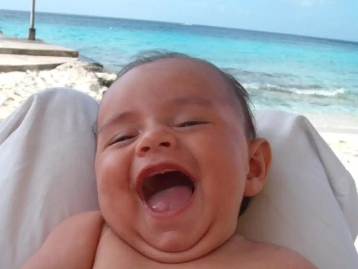 Baby smiling