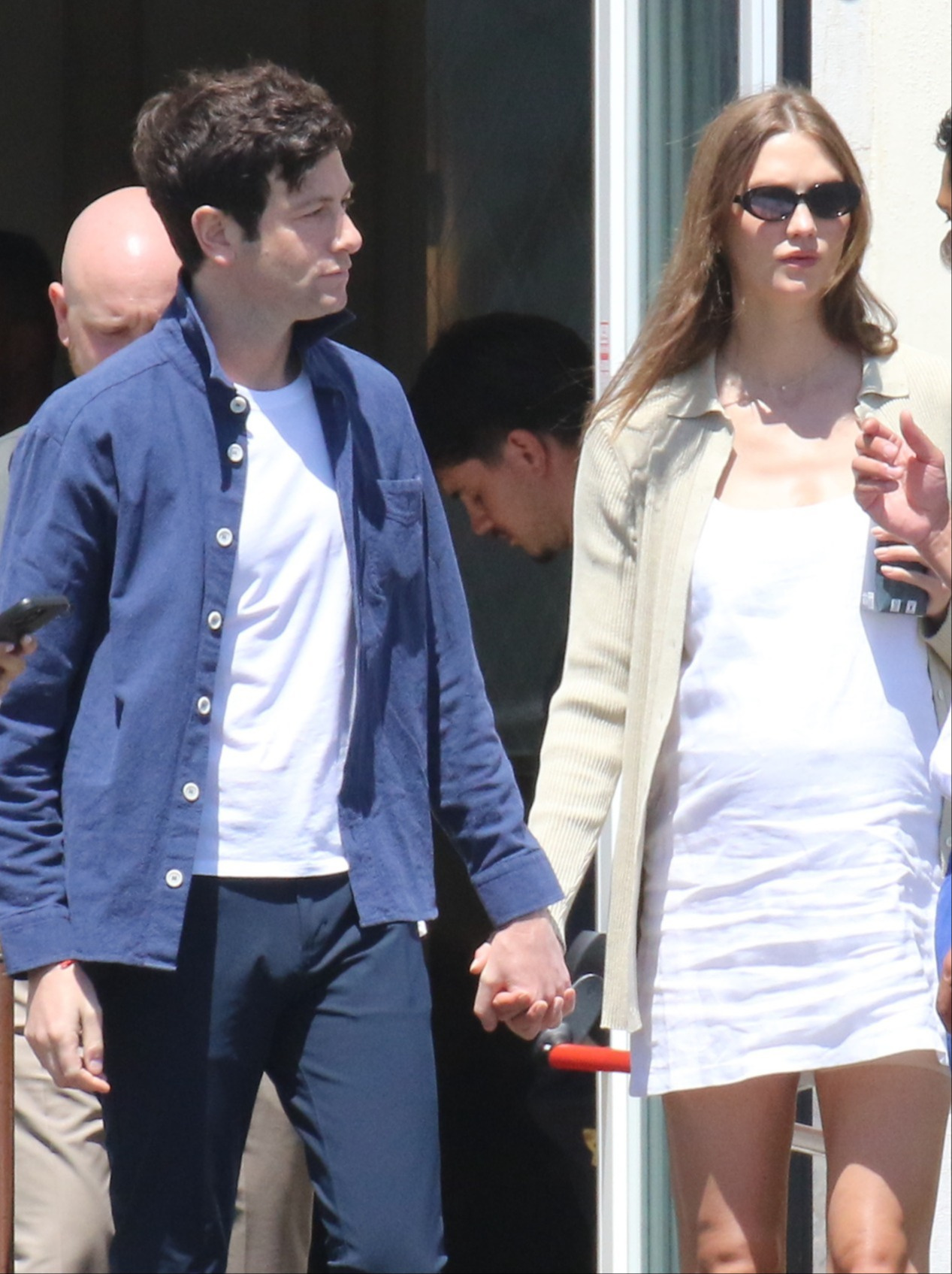 Karlie Kloss and her husband Joshua Kushner were seen walking hand in hand through Venice amid the celebrations of Jeff Bezos and Lauren Sanchez