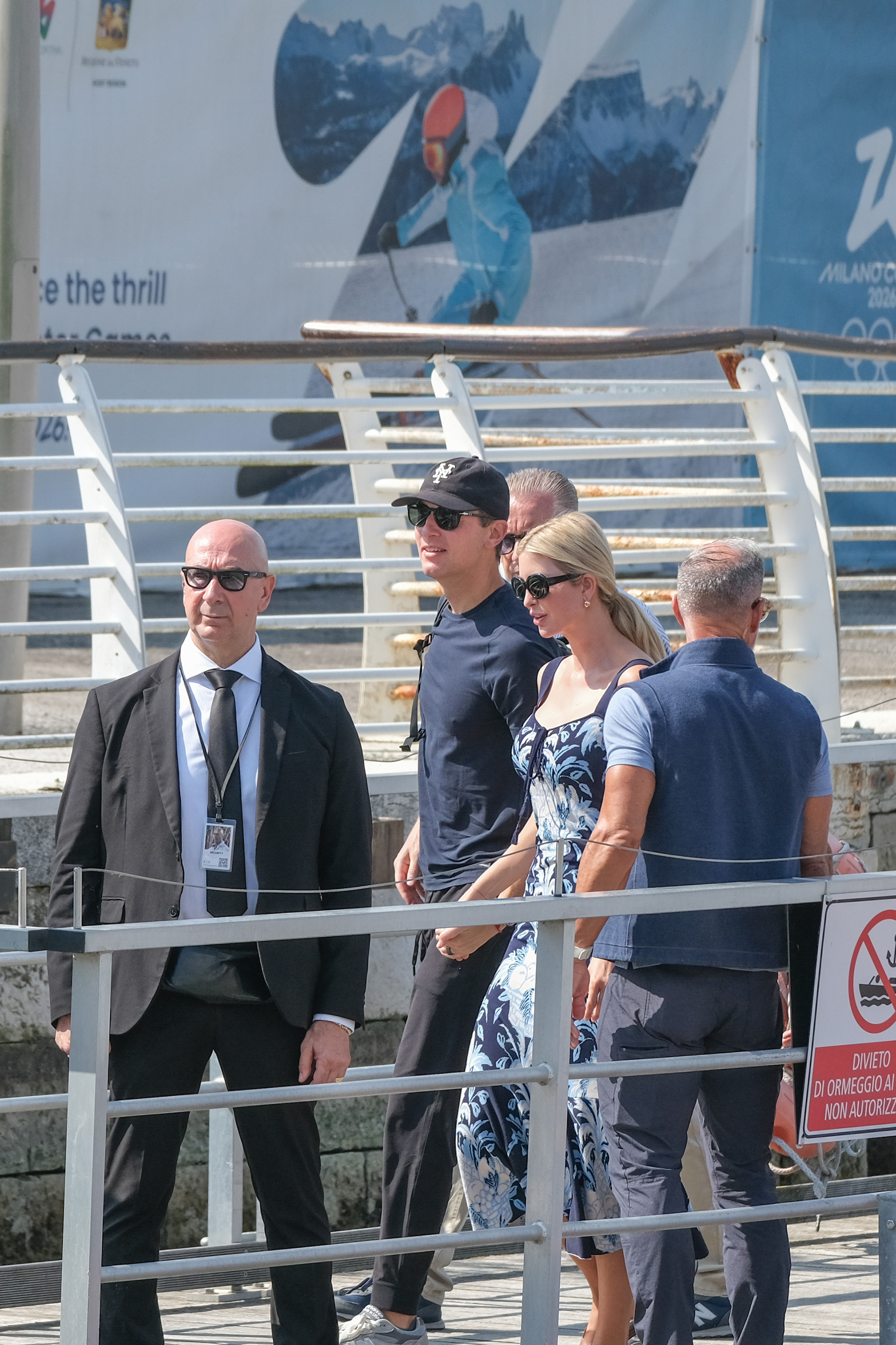 Ivanka Trump and Jared Kushner leave via Venice airport after attending the wedding of Jeff Bezos and Lauren Sanchez