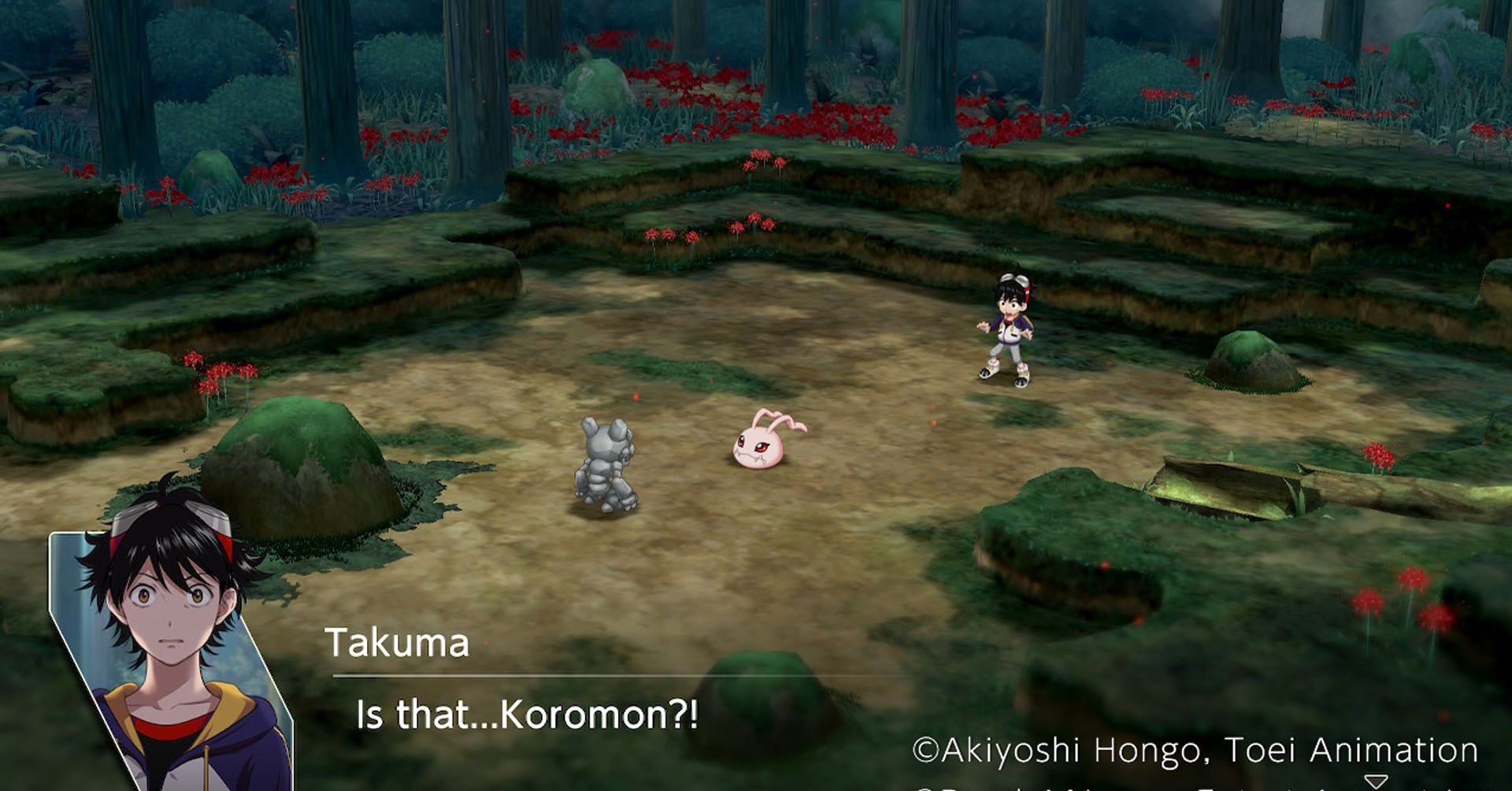 A Digimon Survive screenshot showing two digimon fighting