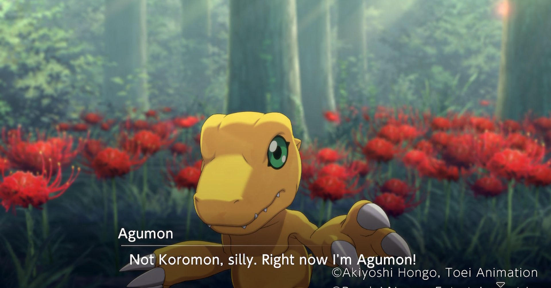 A Digimon Survive screenshot showing Agumon