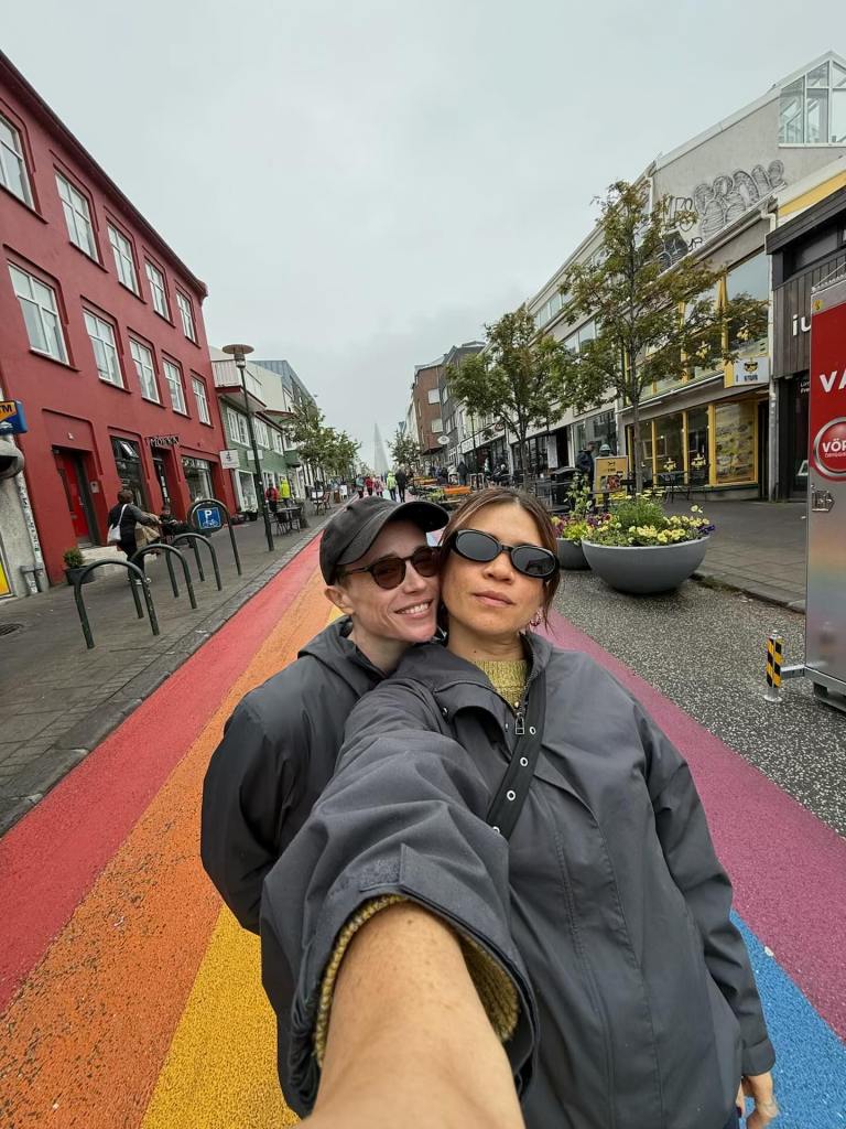 A selfie of Julia Shiplett and Elliot Page