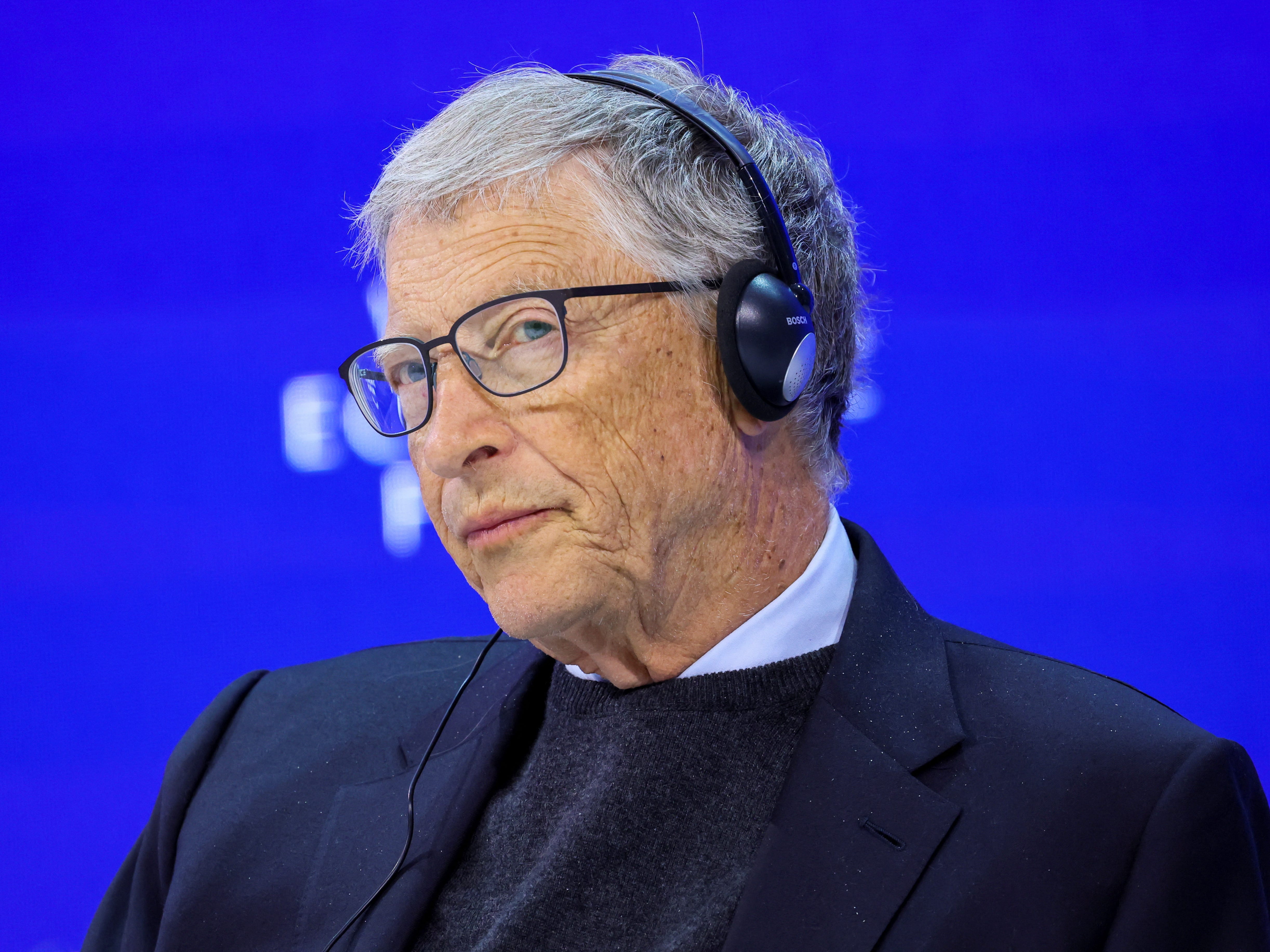 Bill Gates, Co-Chair of Bill & Melinda Gates Foundation attends the 54th annual meeting of the World Economic Forum in Davos, Switzerland, January 17, 2024.