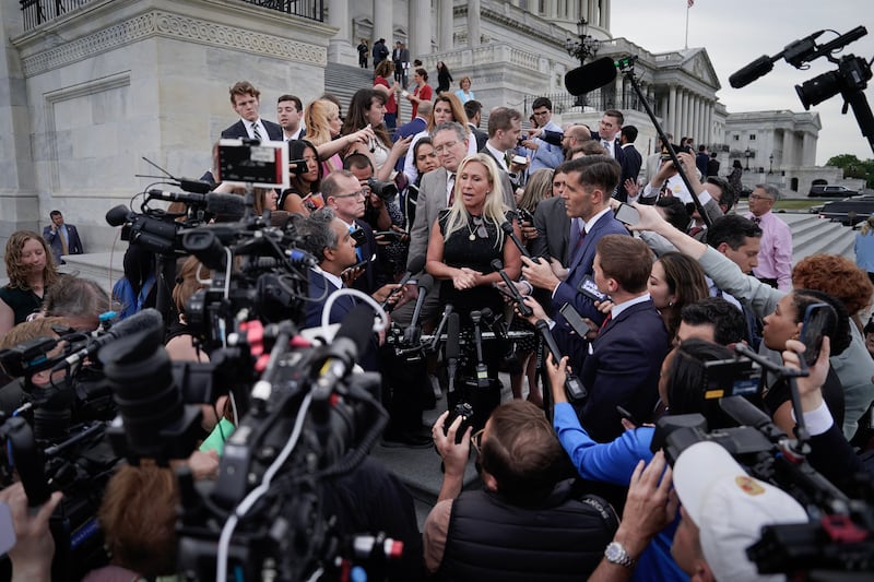 Marjorie Taylor Greene has a bad relationship with the press, recently targeting PBS and NPR.