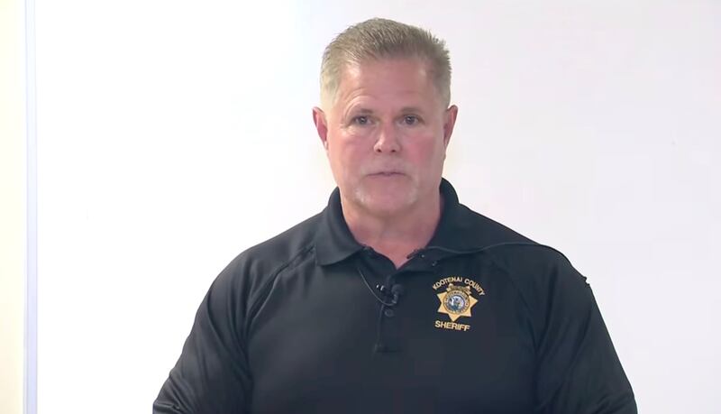 Sheriff Robert Norris of Kootenai County at a press conference on Sunday.