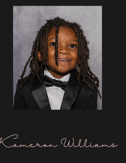 Kameron Jamel Williams died after he became locked inside a hot car outside his home in Georgia.