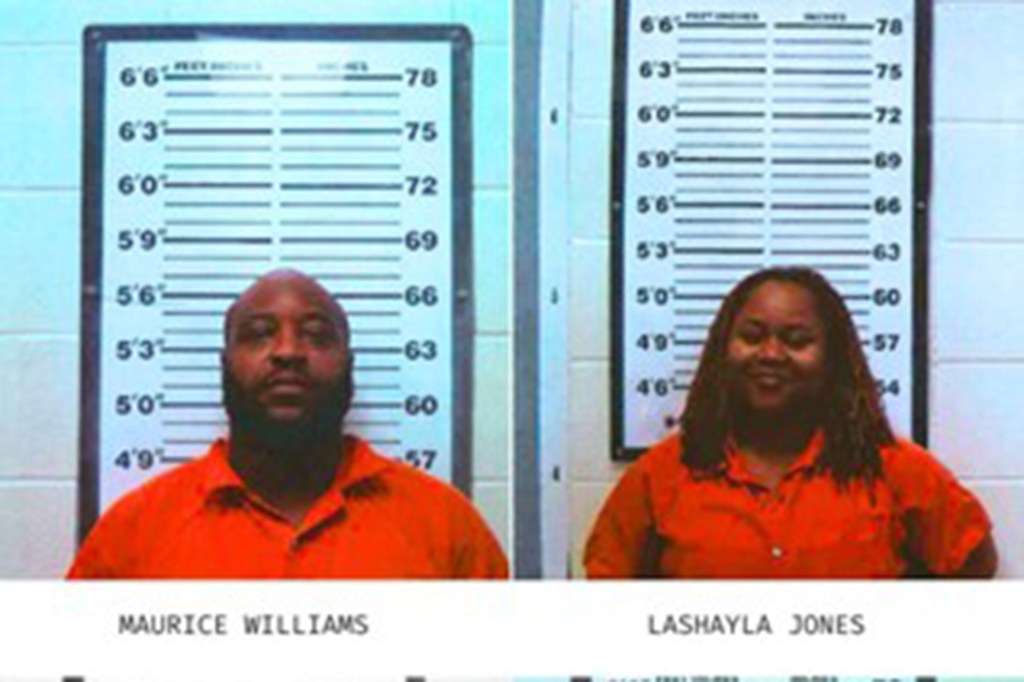 Mugshots of Maurice Williams and Lashayla Jones.
