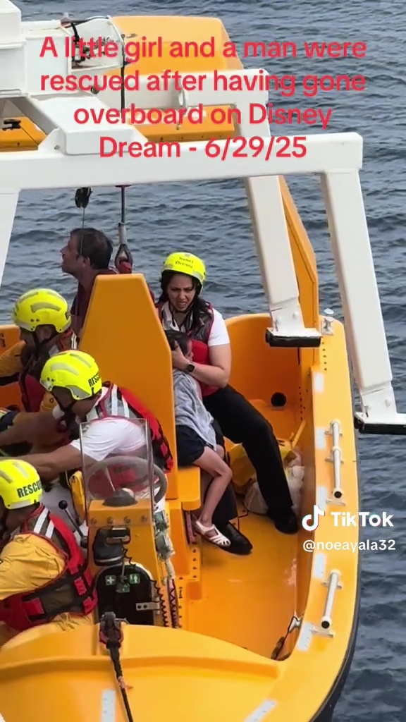 The Disney ship immediately deployed a rescue boat.