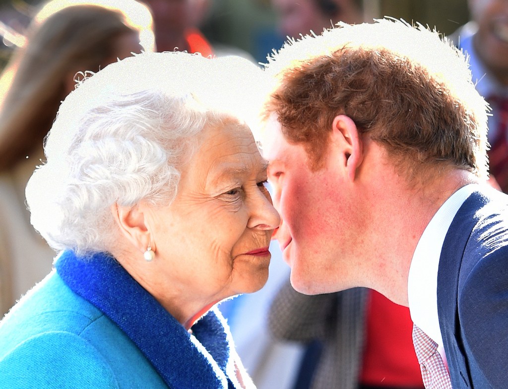 Prince Harry and Queen Elizabeth II in May 2015