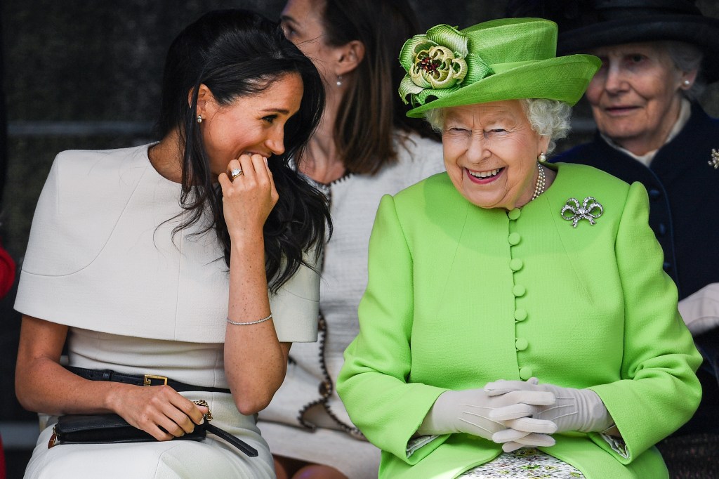 Queen Elizabeth II and Meghan Markle in June 2018