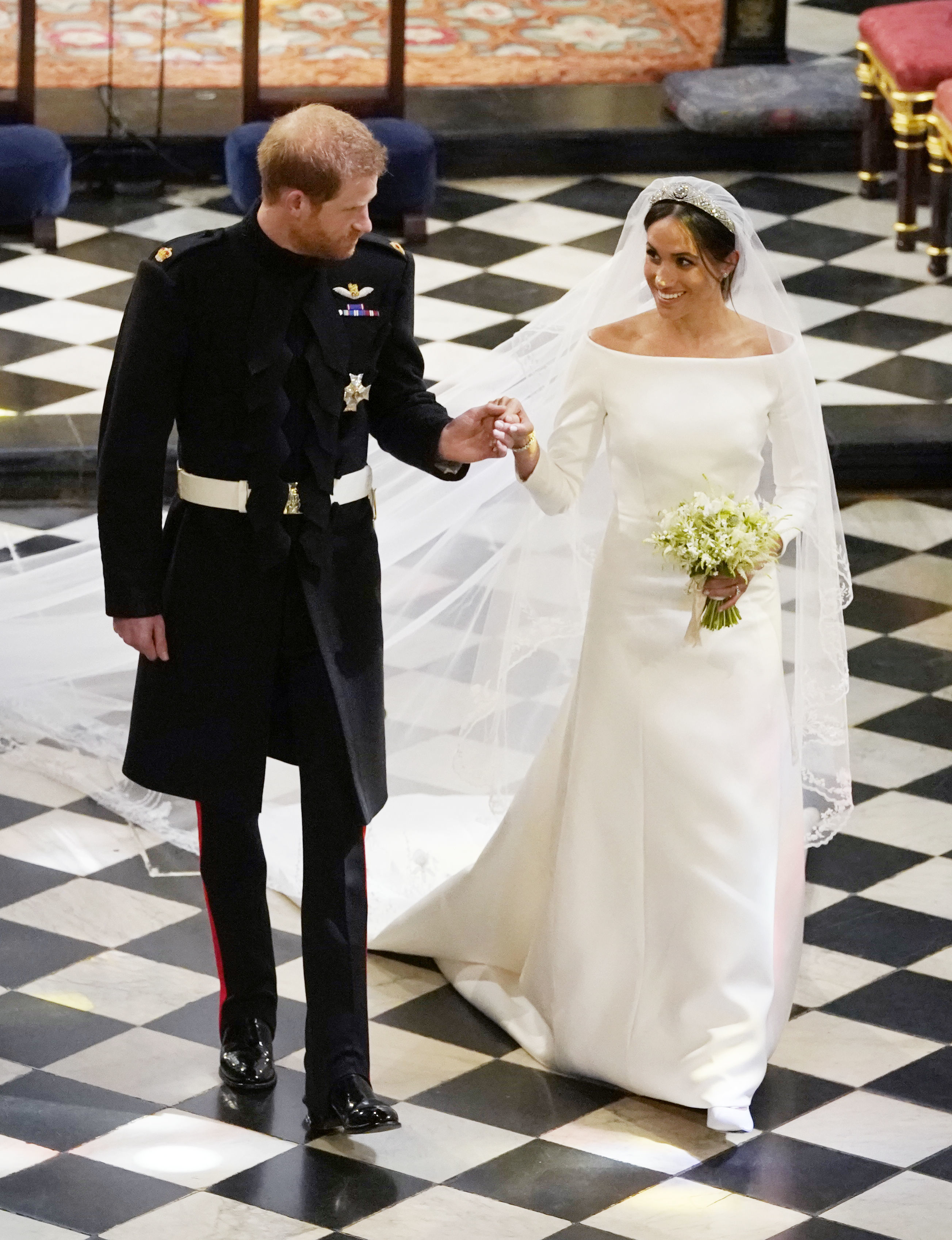 Prince Harry and Meghan Markle in May 2018 wedding