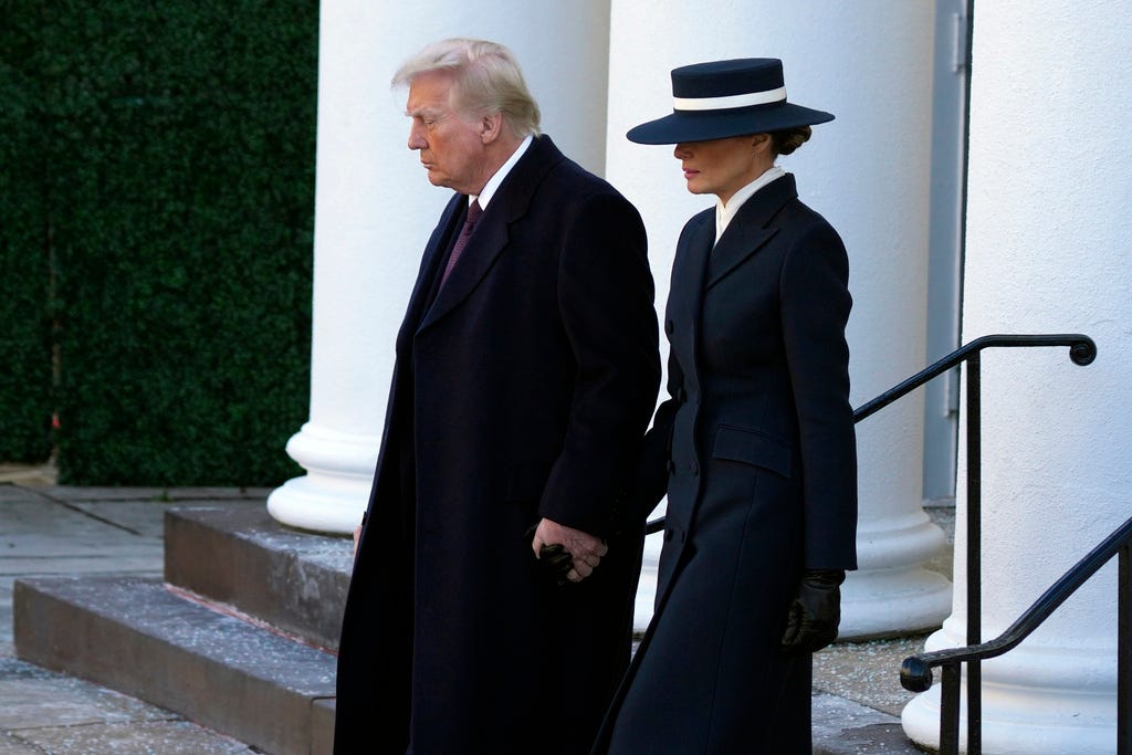 Donald Trump and Melania Trump on Inauguration Day.