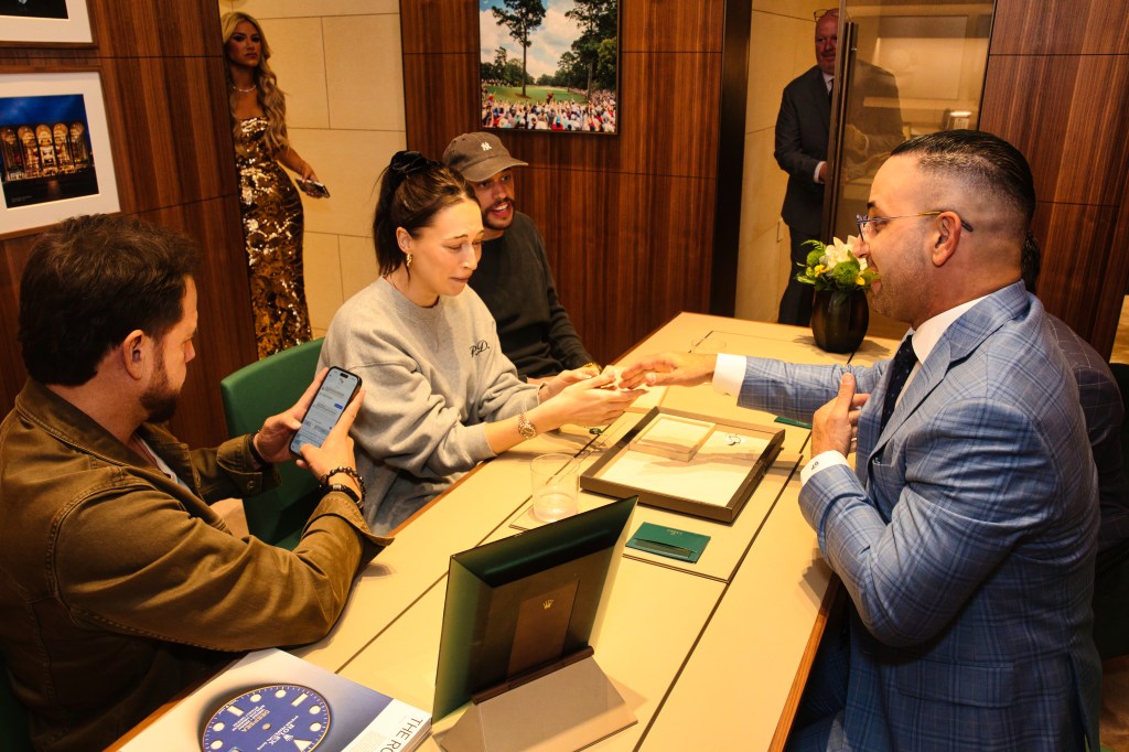 Pete Davidson buying matching Rolex watches for him and Elsie Hewitt at the Gerald Peters Watch & Jewelry showroom in Staten Island, NY Friday. 