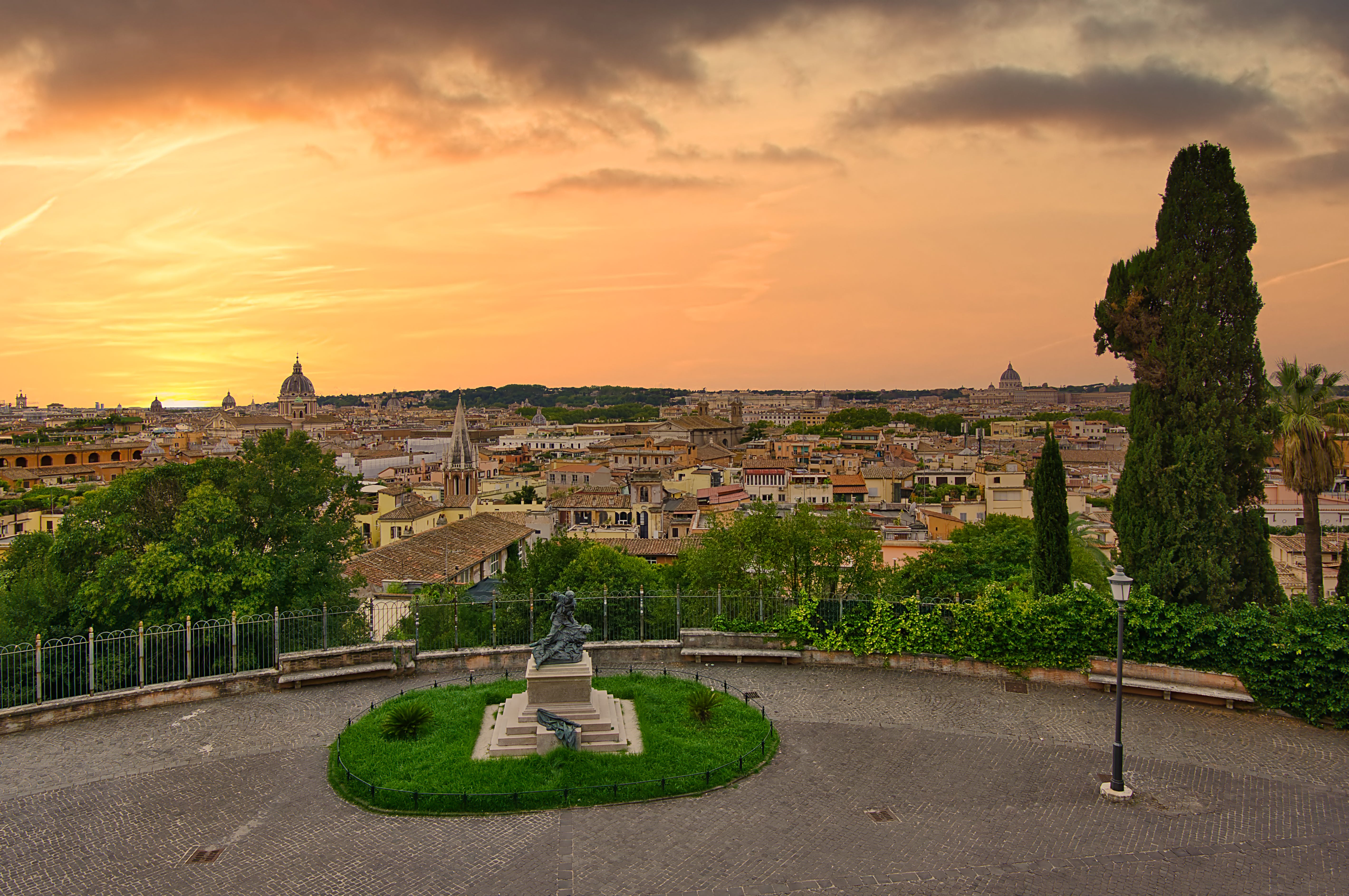 Rome at dusk.