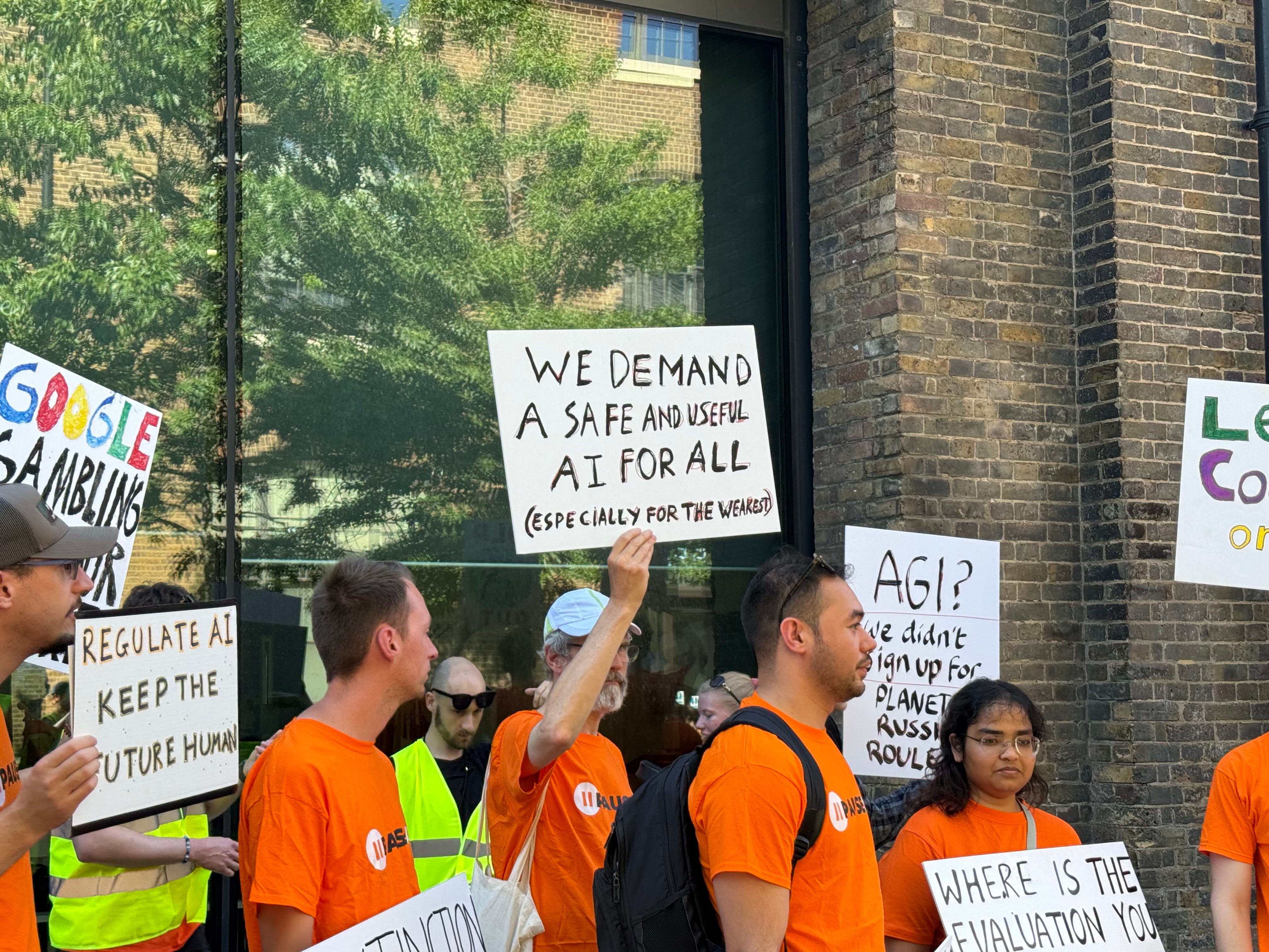 DeepMind protestors