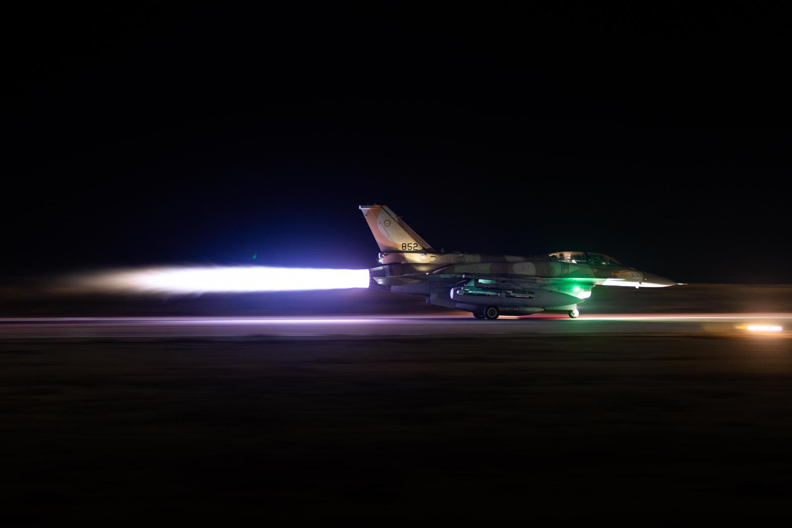 An Israeli fighter jet takes off to strike Iran on Friday.